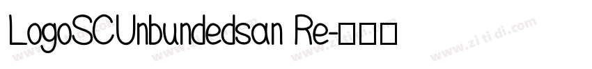 LogoSCUnbundedsan Re字体转换
